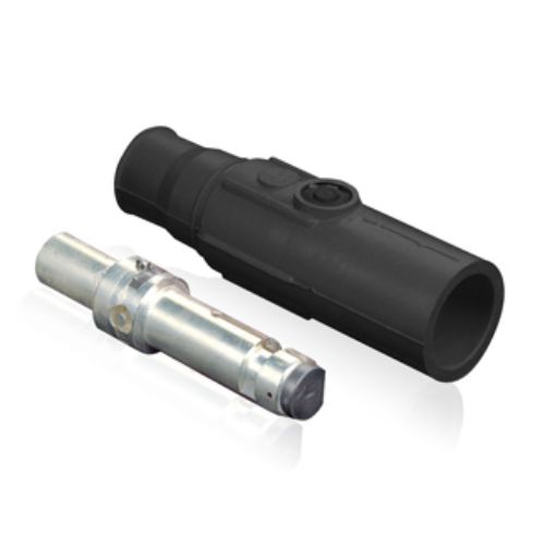 22 Series Ball Nose In-Line Latching Connector, 250-350MCM, 690 Amp Max, male, black