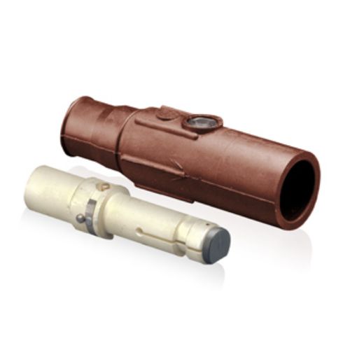 22 Series Ball Nose In-Line Latching Connector, 350-500MCM, 690 Amp Max, male, brown