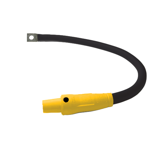 Power Assemblies Pig Tails 400A Type W Series 16 Female /Lug 3' Yellow