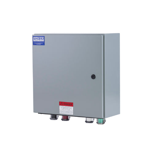 Power Assemblies Camlock Con Box, Bottom 90°, Double Set Screw, 400 Amps, 120/240 Volts, Male, Blk/Red/Wht/Grn