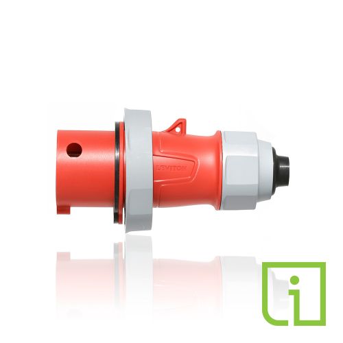 30 Amp, 480 Volt 3-Phase  IEC Pin & Sleeve Plug with Screwless Clamp Assembly and Inform Technology