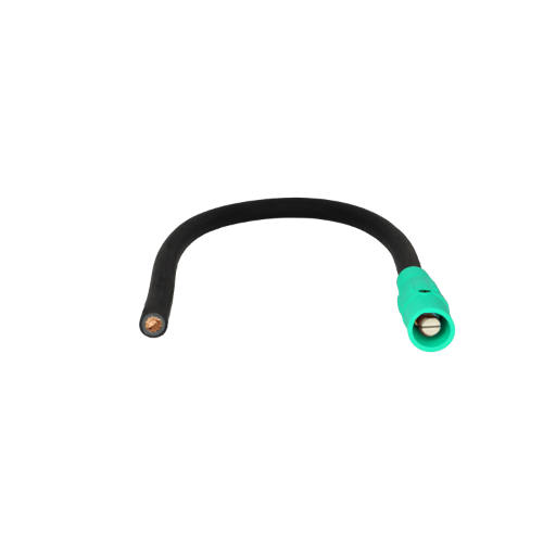 Power Assemblies Pig Tails 400A Type W Series 16 Male / Blunt 4' Green