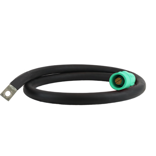 Power Assemblies Pig Tails 400A Type W Series 16 Male / Lug 5' Green