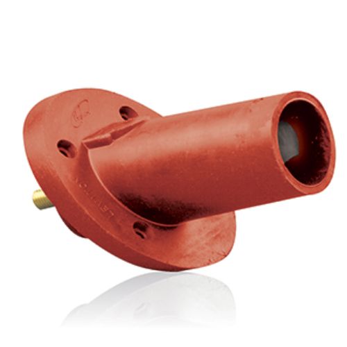 17 Series Male Panel Mount CAM Locks, Threaded Stud Termination, 250-750MCM, 690 Amp Max, Red