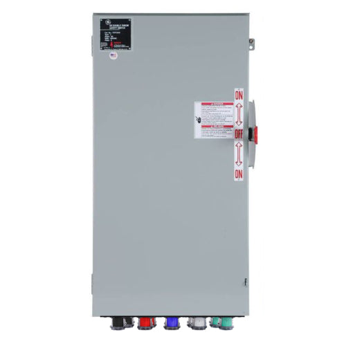 Power Assemblies Cam Lock Connection Switch 800A, Double-Throw, Non-Fusible, Non-Switched Neutral, Cams to Source, 120/208V