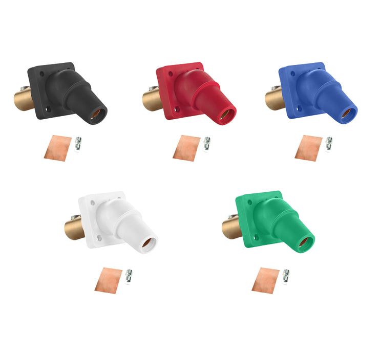 45-Degree 120/208V Female Double Set Screw Panel Mount Connectors Portable Power Package