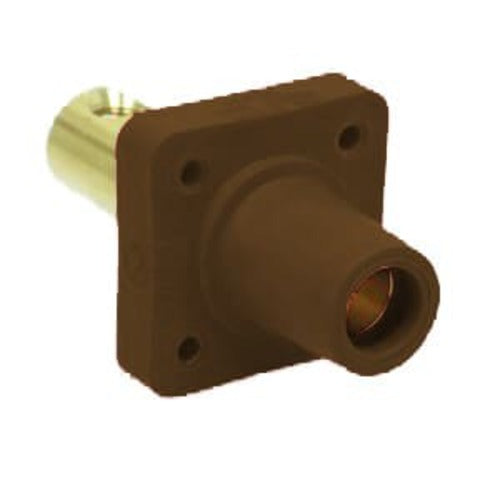Cooper Crouse - Hinds Panel Mount Cam-Lok Double-Set Screw - Brown, Female