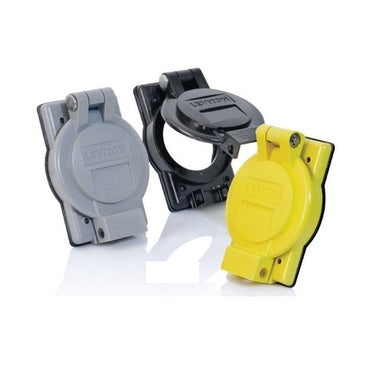 WP1 Leviton 1 Gang Weather Resistant Receptacle Cover Gray