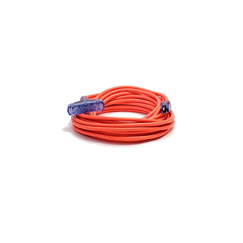 Century Wire And Cable 25' 12/3 SJTW Pro Glo Tri Tap Extension Cord Orange