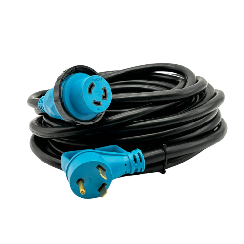 30A RV/EV Extension Cord with Straight Grip Twist Lock, 50'