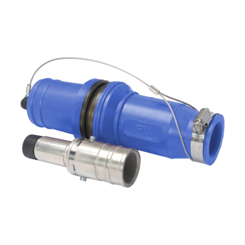 E1049 Male Plug 777MCM Crimp/Solder Blue