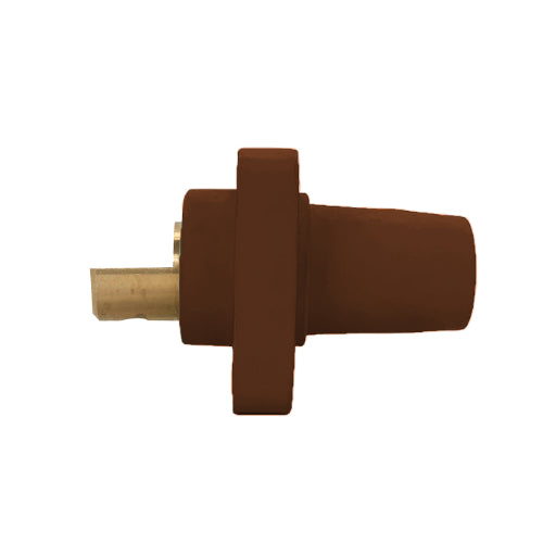 Insulated Female Receptacle Single Hole Busbar Brown