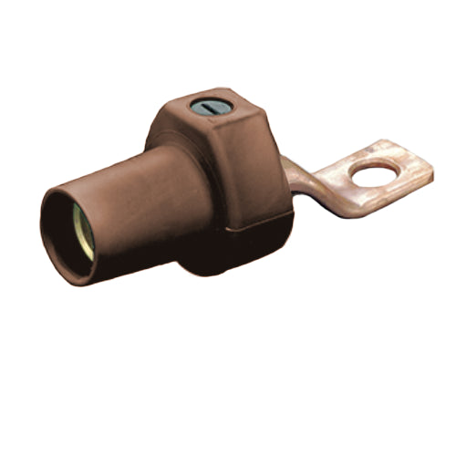 Leviton Offset Female Panel Mount with bus bar - Brown