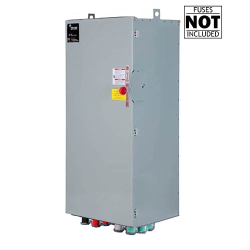 Power Assemblies Cam Lock Connection Switch 1000A, Double-Throw, Fusible, Switched Neutral, Cams to Source, 120/240V