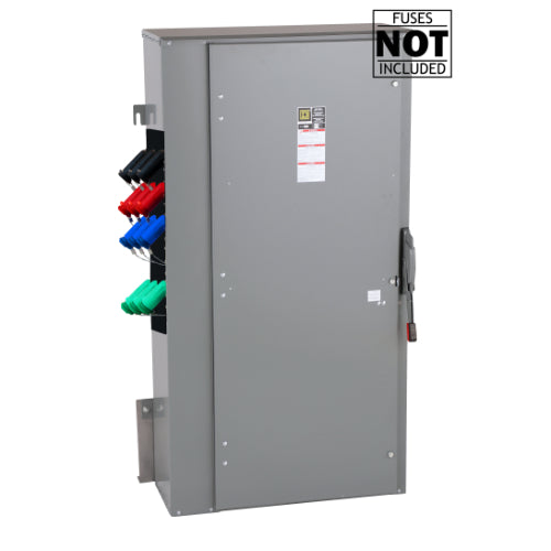 Cam Lock Connection Switch 1000A, Single-Throw, Fusible, No Neutral, Cams to Source, 208V