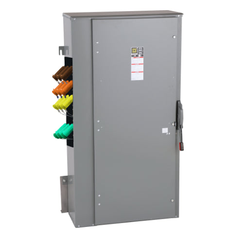 Cam Lock Connection Switch 1000A, Single-Throw, Non-Fusible, No Neutral, Cams to Source, 480V