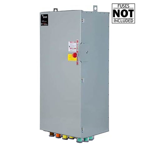 Power Assemblies Cam Lock Connection Switch 1000A, Double-Throw, Fusible, No Neutral, Cams to Source, 480V