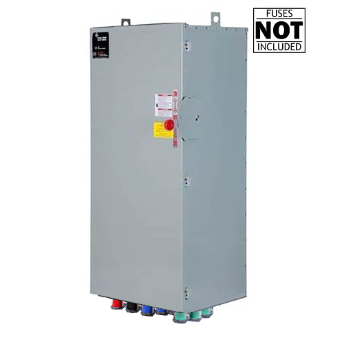 Power Assemblies Cam Lock Connection Switch 1000A, Double-Throw, Fusible, No Neutral, Cams to Source, 600V