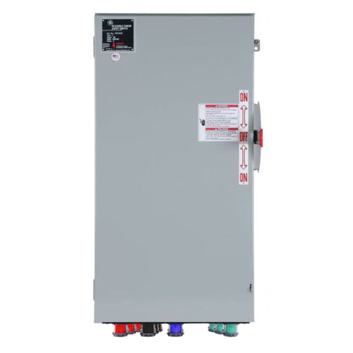 Power Assemblies Cam Lock Connection Switch 1000A, Double-Throw, Non-Fusible, No Neutral, Cams to Source, 600V