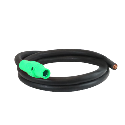 Power Assemblies Pig Tails 400A Type W Series 16 Female / Blunt 10' Green