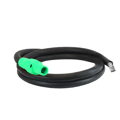 Power Assemblies Pig Tails 400A Type W Series 16 Female /Tinned Cdr 10' Green