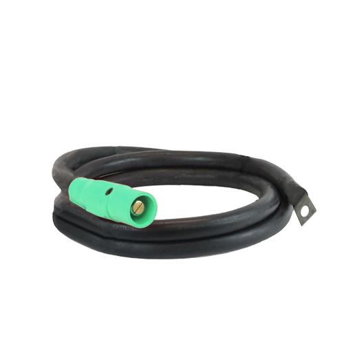 Power Assemblies Pig Tails 400A Type W Series 16 Male / Lug 10' Green
