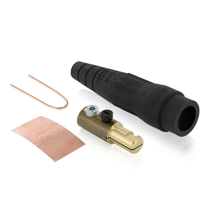 18 Series Cam-Type Male Detachable Plug, Single Set Screw, Black