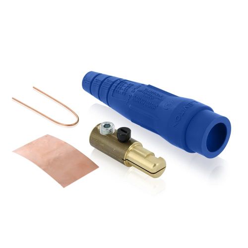 18 Series Cam-Type Male Detachable Plug, Single Set Screw, Blue