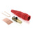 18 Series Cam-Type Male Detachable Plug, Single Set Screw, Red
