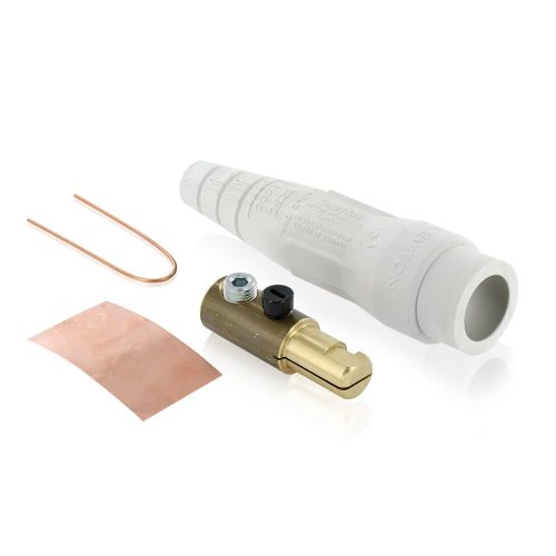 18 Series Cam-Type Male Detachable Plug, Single Set Screw, White