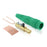 18D22-R 18 Series Cam-Type Male Detachable Plug, double set screw, green