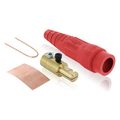 18D23-E 18 Series Cam-Type Male Detachable Plug, Single Set Screw Termination, 2,0 – 4,0 AWG,Red