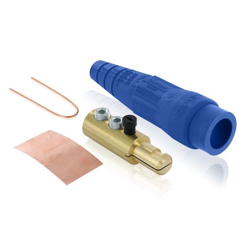 18D24-E 18 Series Cam-Type Male Detachable Plug, 2,0 – 4,0 AWG, blue