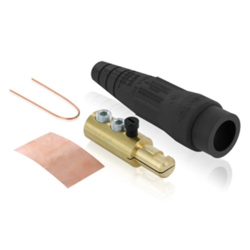 18D24-E 18 Series Cam-Type Male Detachable Plug, 2,0 – 4,0 AWG, Black