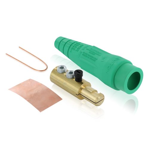 18D24-E 18 Series Cam-Type Male Detachable Plug, 2,0 – 4,0 AWG, Green