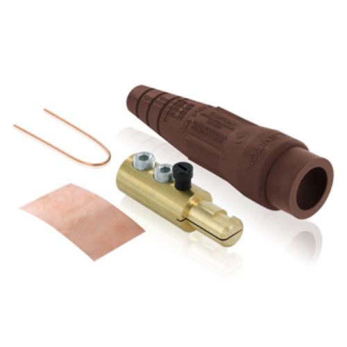 18D24-E 18 Series Cam-Type Male Detachable Plug, 2,0 – 4,0 AWG, brown