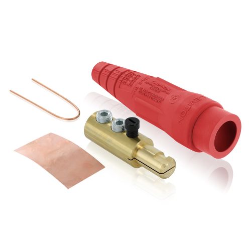 18D24-E 18 Series Cam-Type Male Detachable Plug, 2,0 – 4,0 AWG, Red