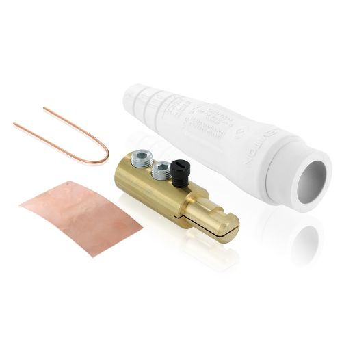 18D24-E 18 Series Cam-Type Male Detachable Plug, 2,0 – 4,0 AWG, white