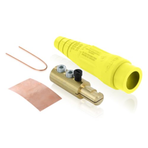 18D24-E 18 Series Cam-Type Male Detachable Plug, 2,0 – 4,0 AWG, yellow