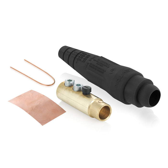 18 Series Female Detach Plug,DSS,Ball Nose,2/0-4/0 AWG,Black