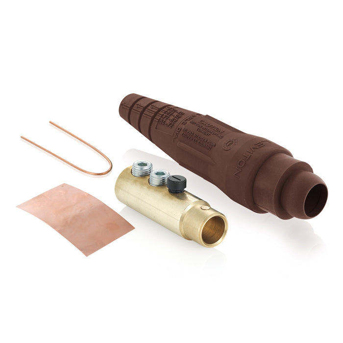 18 Series Female Detach Plug, DSS,Ball Nose,2/0-4/0AWG,Brown