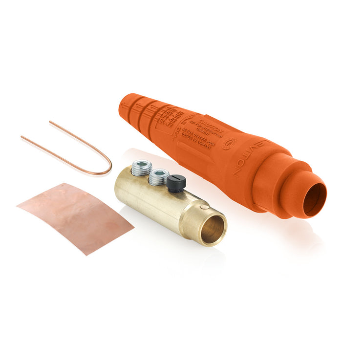 18 Series Female Detach Plug,DSS,Ball Nose,2/0-4/0AWG,Orange