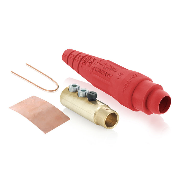 18 Series Female Detach Plug, DSS, Ball Nose,2/0-4/0 AWG,Red