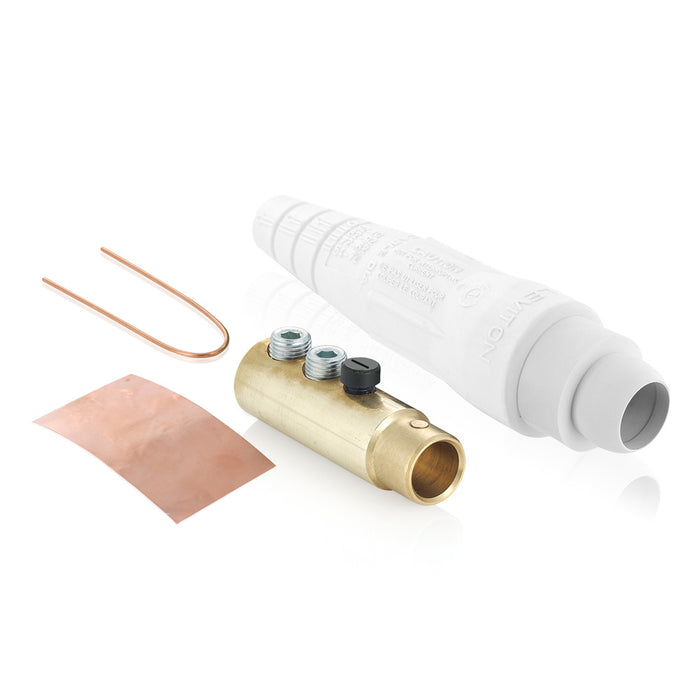 18 Series Female Detach Plug,DSS,Ball Nose,2/0-4/0 AWG,White