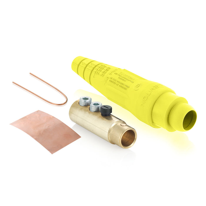 18 Series Female Detach Plug,DSS,Ball Nose,2/0-4/0AWG,Yellow