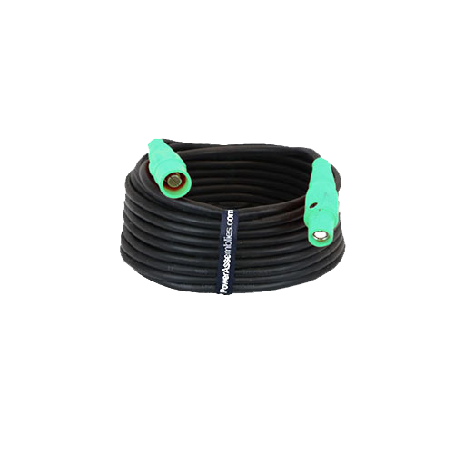 Power Assemblies Type W Extension 2AWG Camlock Series 16 M/F Black 25' Green