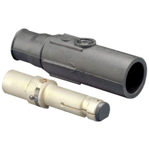 22 Series Ball Nose In-Line Latching Connector, 350-500MCM, 690 Amp Max, male, black