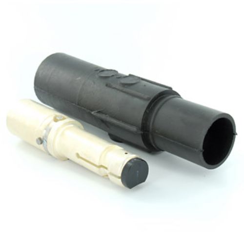 23 Series Taper Nose In-Line Latching Connector, 500-750MCM, 690 Amp Max, male, black