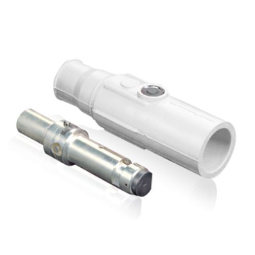 22 Series Ball Nose In-Line Latching Connector, 250-350MCM, 690 Amp Max, male, white