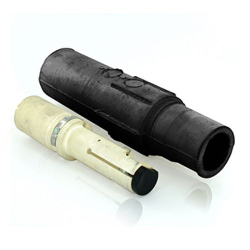 23 Series Taper Nose In-Line Latching Connector, 350-500MCM, 690 Amp Max, male, black